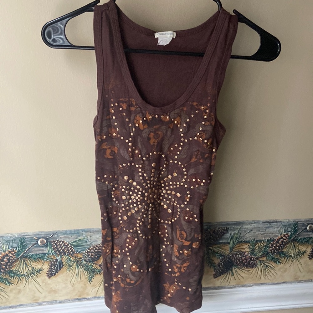 Maurices brown tank top, size s